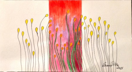 20✨ TÍTULO :" SIN TITULO" , TÉCNICA : LÁPIZ DE CRAYÓN, GRASA Y ACUARELA. TINTA CHINA. FIJADOR. (20,3 X 11cms ).   80€